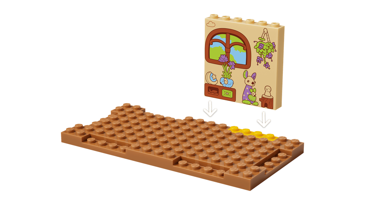 Lego, Bausteine, Tan, Fensterbild, Kartonwandbild