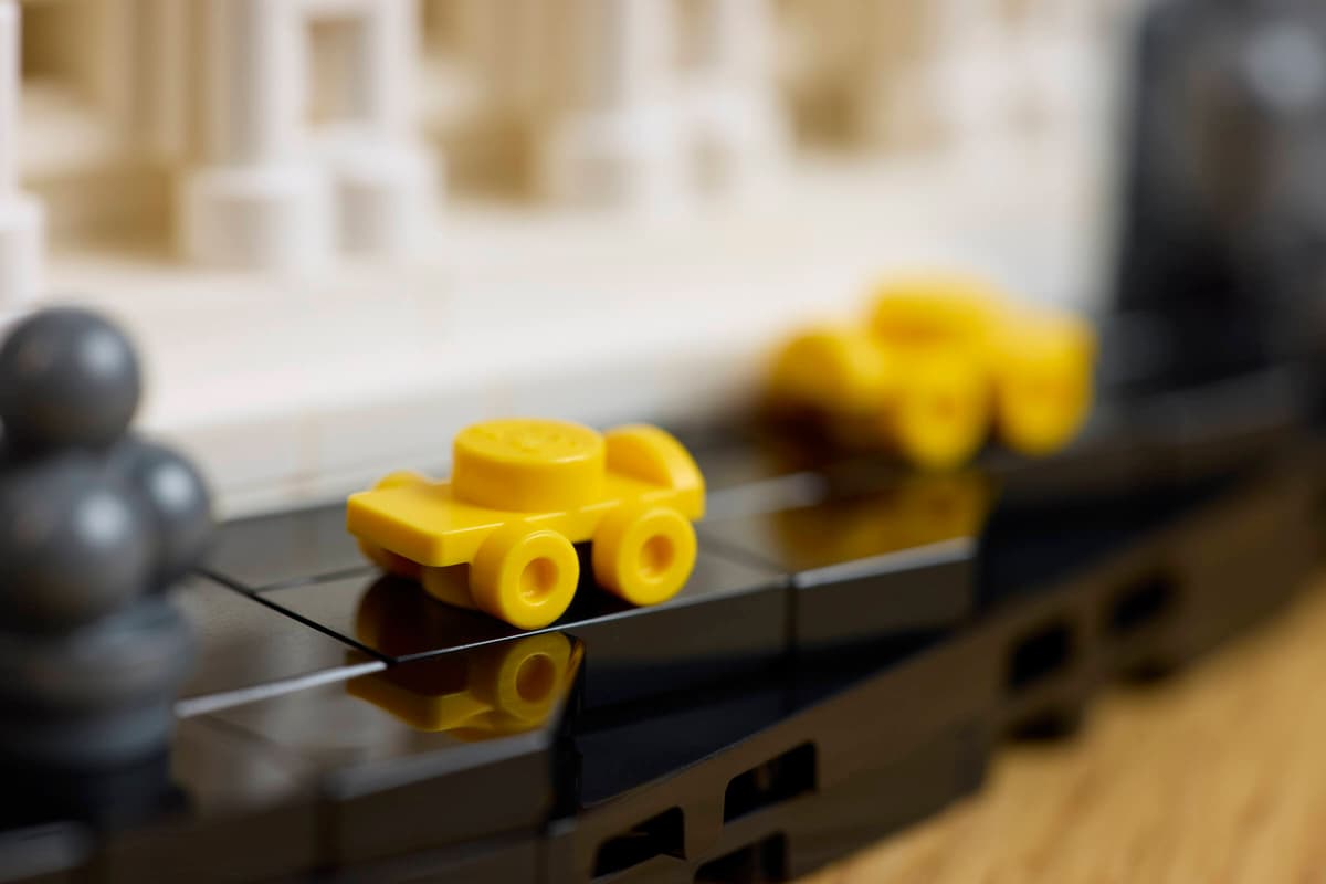 kleine lego-auto, lego, bauklotz, spielzeug, gelb
