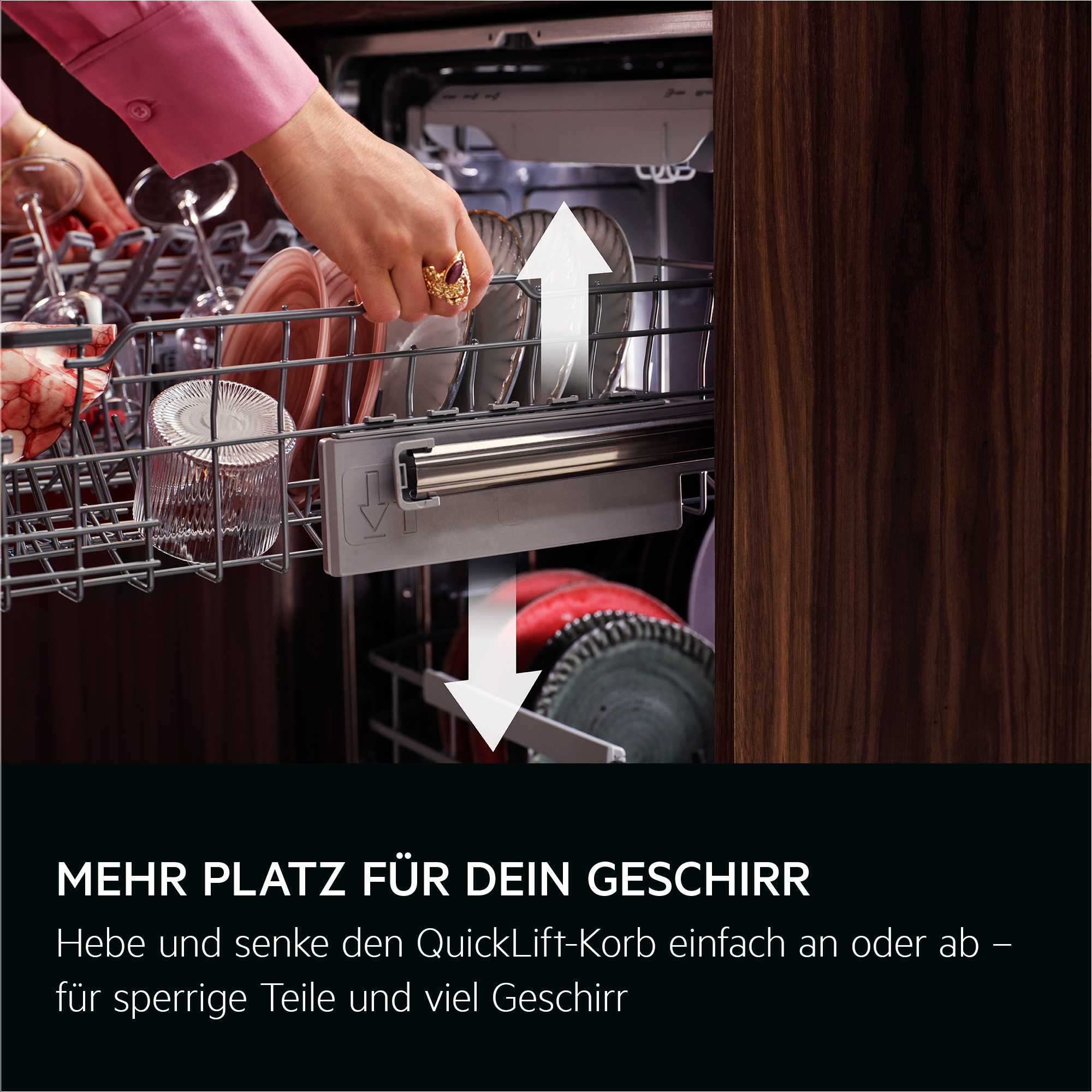 Spülmaschine, Geschirrkorb, Geschirr, Teller, Griffbereit