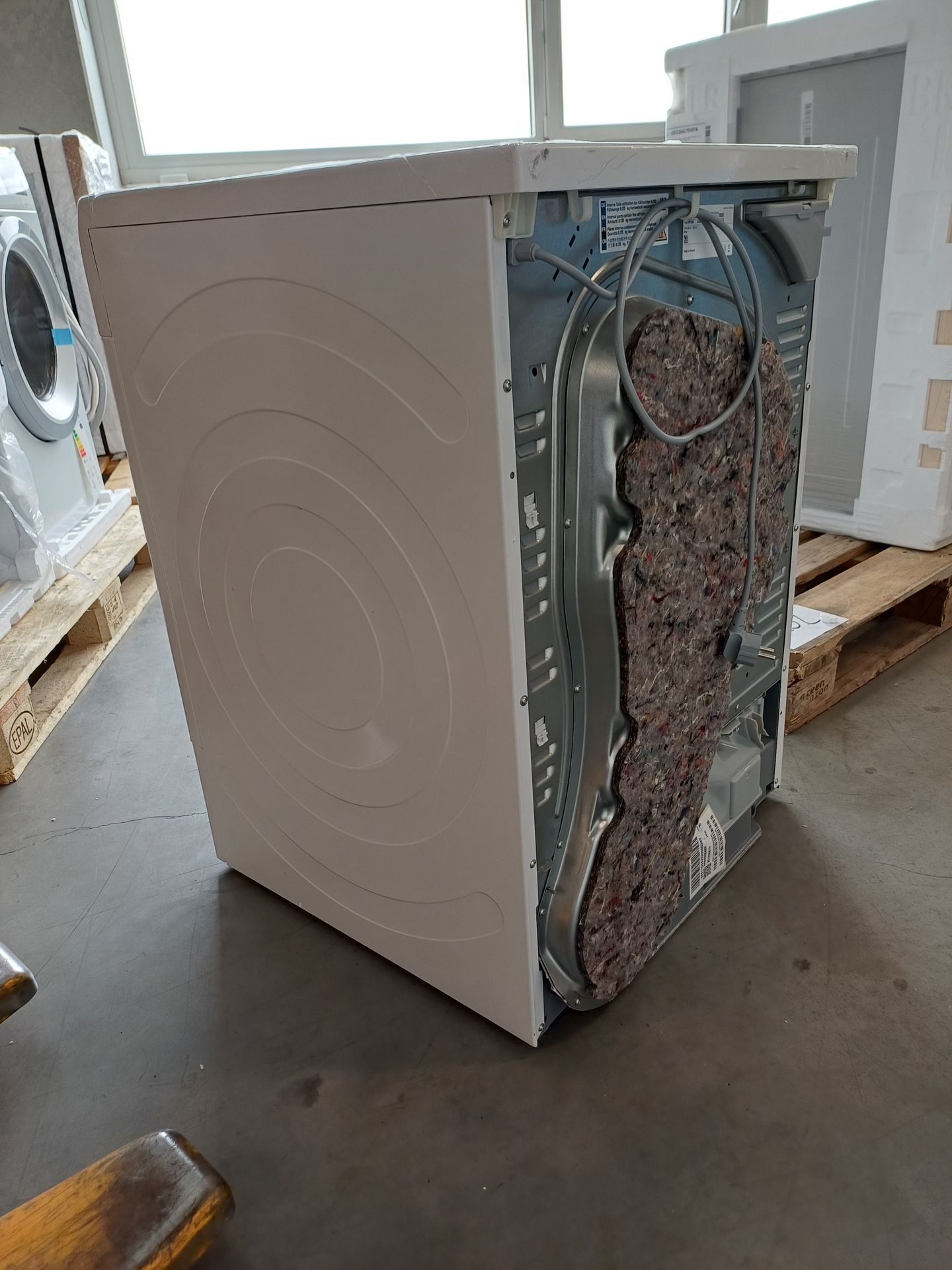 Waschmaschinen-Trockenautomat, Frontlader, Gehäuseappliance, Elektrische Bauteile, Edelstahlgrau