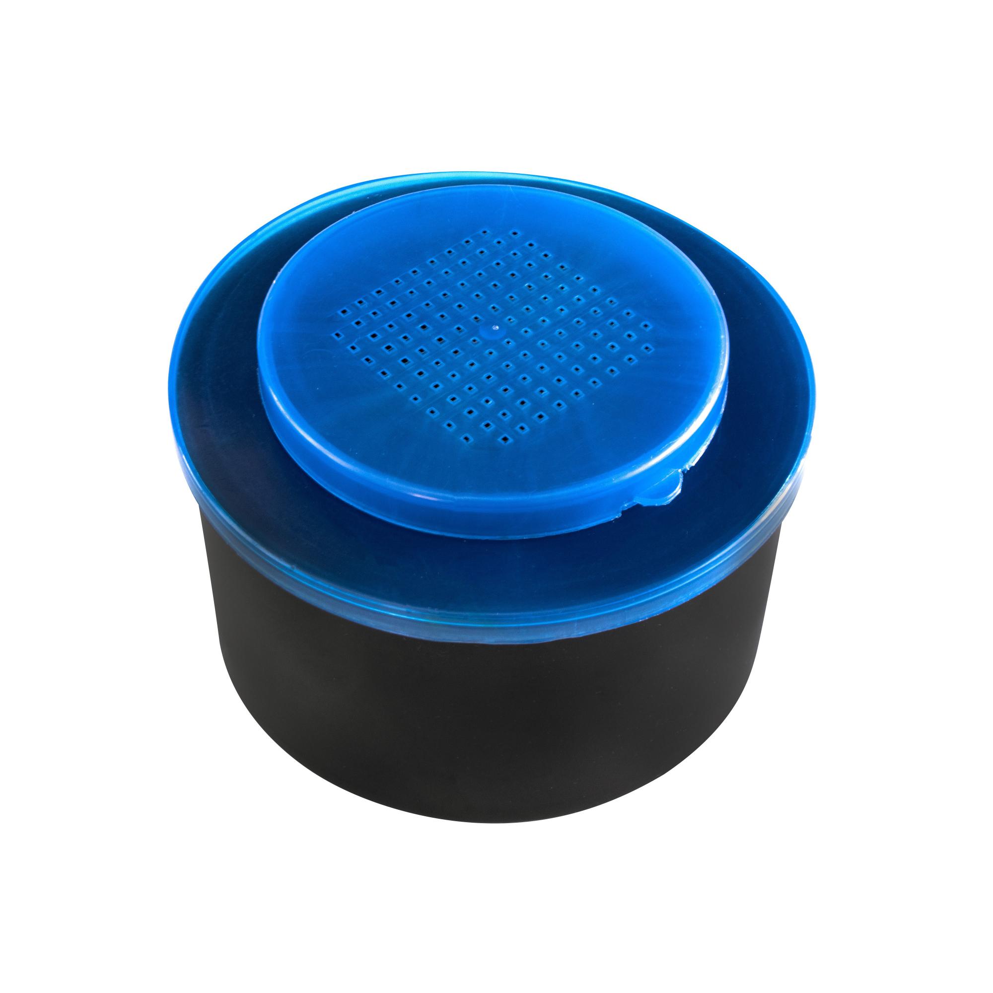 grinder, grindenspice?, blauer deckel, netzoberfläche, behälter