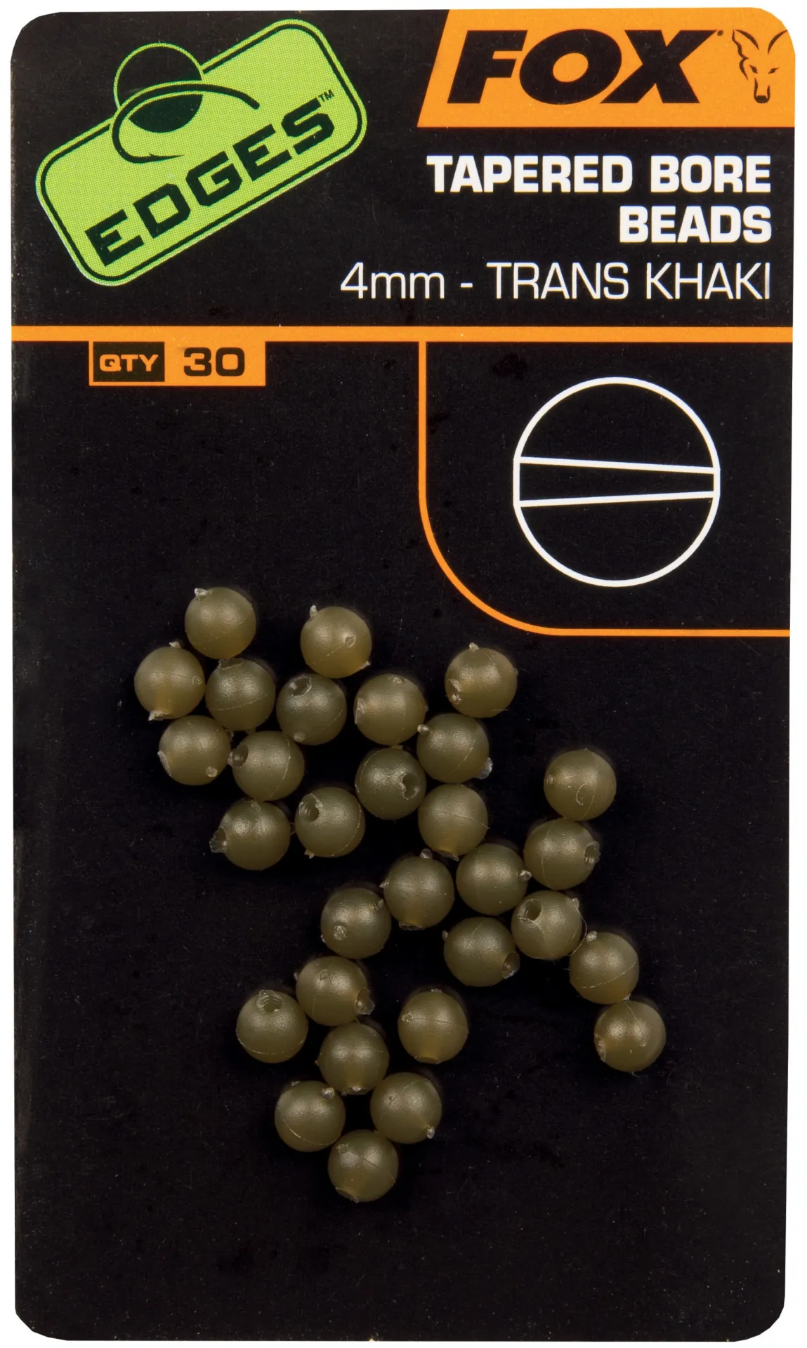 Edges Camo Tapered Bore Bead 4mm x 30  Edges Camo Tapered Bore Bead 4mm x 30
