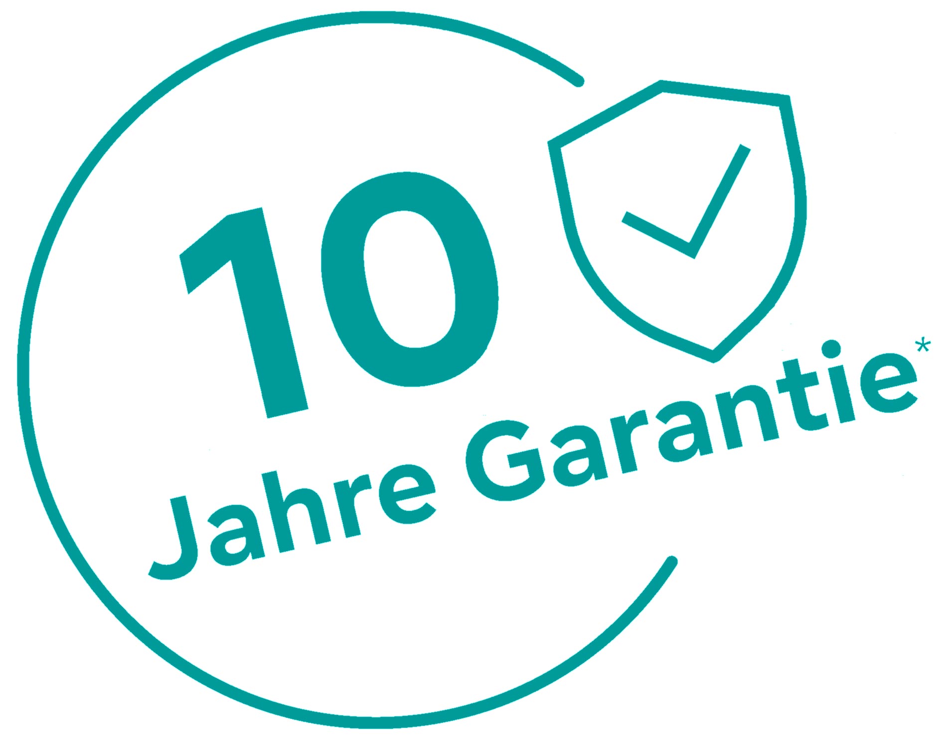 garantie, 10 jahre, siegel, shield, checkmark