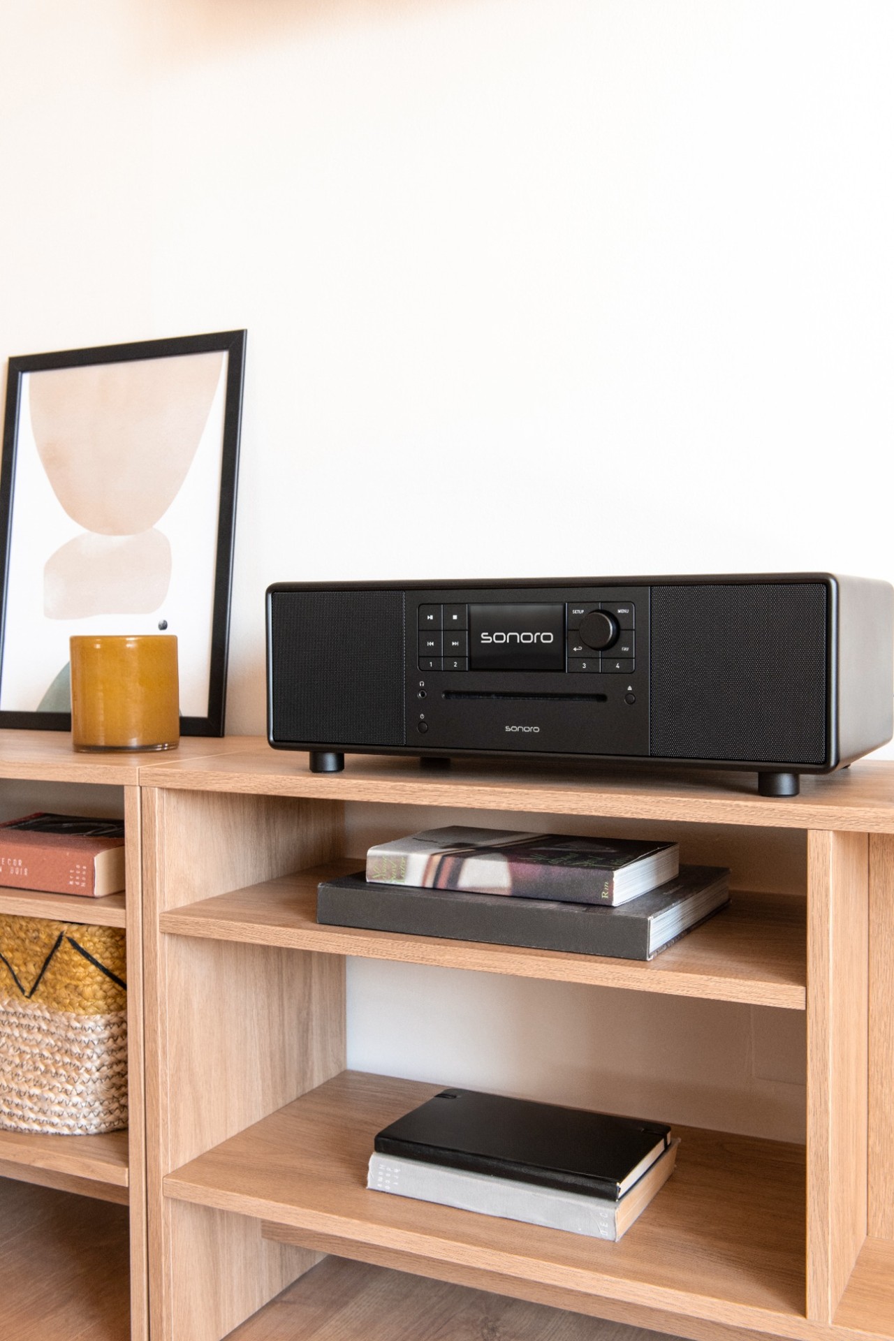 Buch, Elektronik, Unterhaltungszentrum, Regal, CD-Player