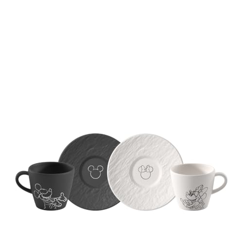 ManRock Mickey Mouse Espressotasse mit Untertasse 4tlg.