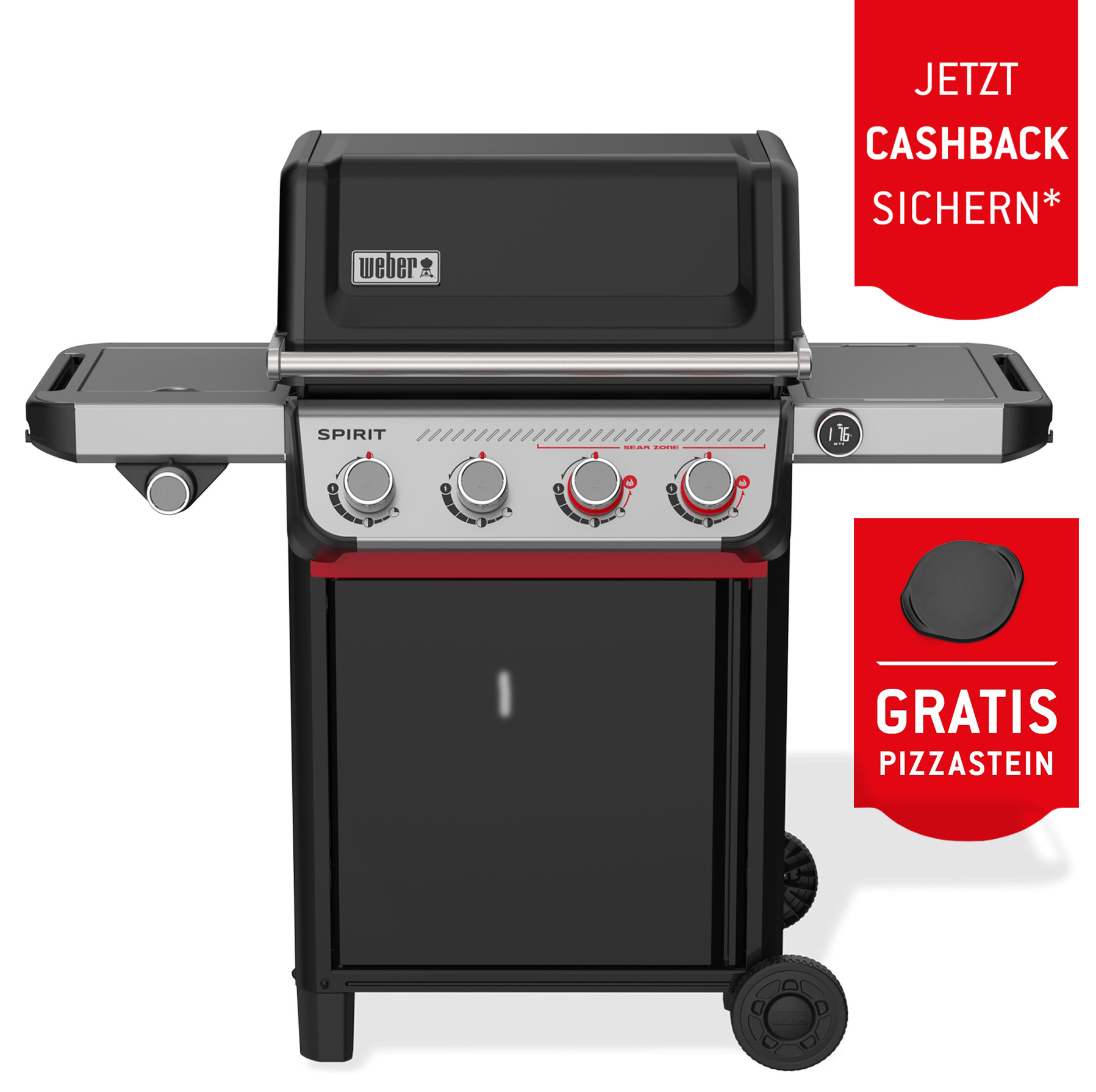 Grill, Gasgrill, 4-Brenner, Spirit, Pizzastein gratis