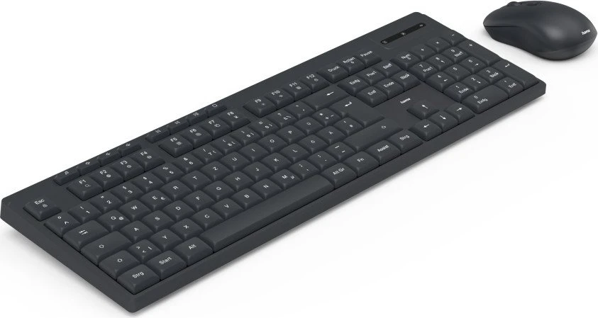 Funktastatur mit Maus WKM-200, kabellos, 8 Media-Tasten, schwarz