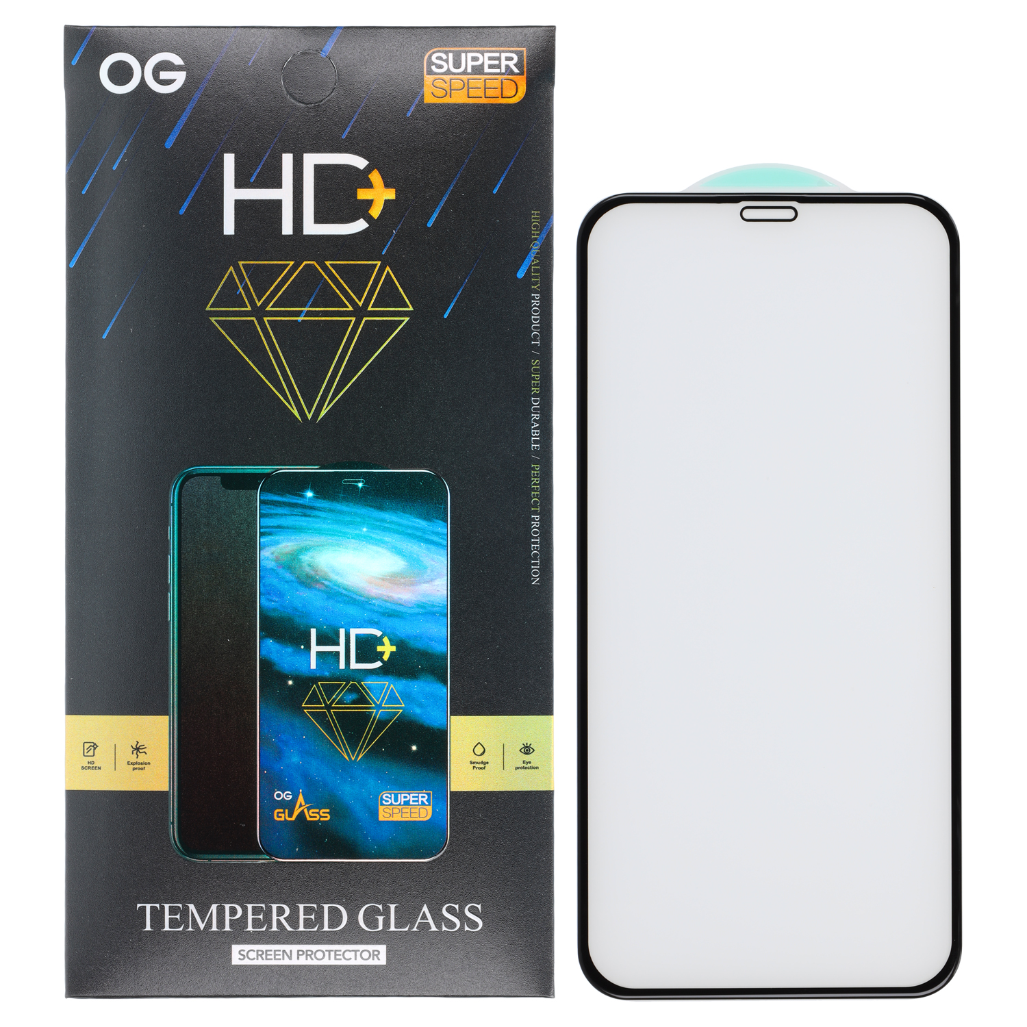 Premium Tempered Displayschutzglas (Panzerglas) für iPhone X, iPhone XS, iPhone 11 Pro, Schwarz Elektronik, Handy, Telefon