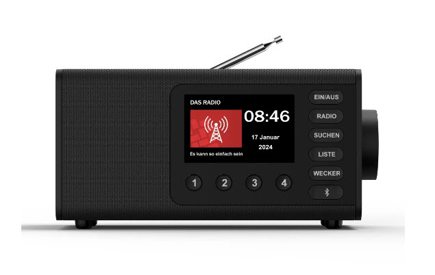 Digitalradio ´DR1001BT´, FM/DAB/DAB+/Bluetooth RX, Radiowecker, Schwarz (54296) Digitalradio ´DR1001BT´, FM/DAB/DAB+/Bluetooth RX, Radiowecker, Schwarz (54296)
