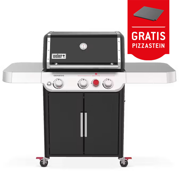 Grill, Gasgrill, Außenbereich, Schwarz, Rollwagen