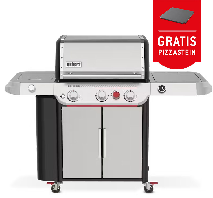 Grill, Gasgrill, Weber Genesis, Seitlich abklappbar, Unterwagen mit Türen