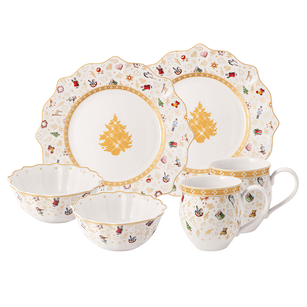 TOY´S DELIGHT Frühstücks-Set für 2 Schaukelpferd, 6tlg 360x250x140mm