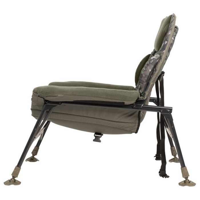 Campingstuhl, Klappstuhl, Verstellbar, Stahlgestell, Military-green
