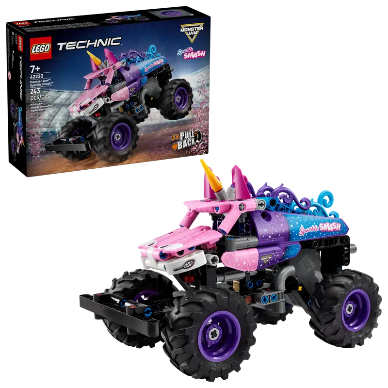Monster Jam Sparkle Smash mit Rückziehmotor
