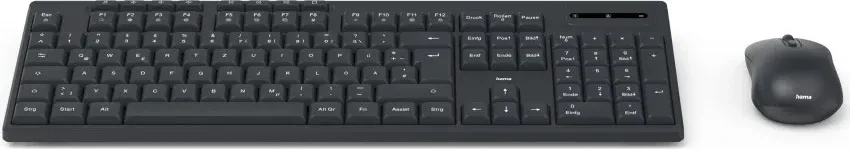 Funktastatur mit Maus WKM-200, kabellos, 8 Media-Tasten, schwarz