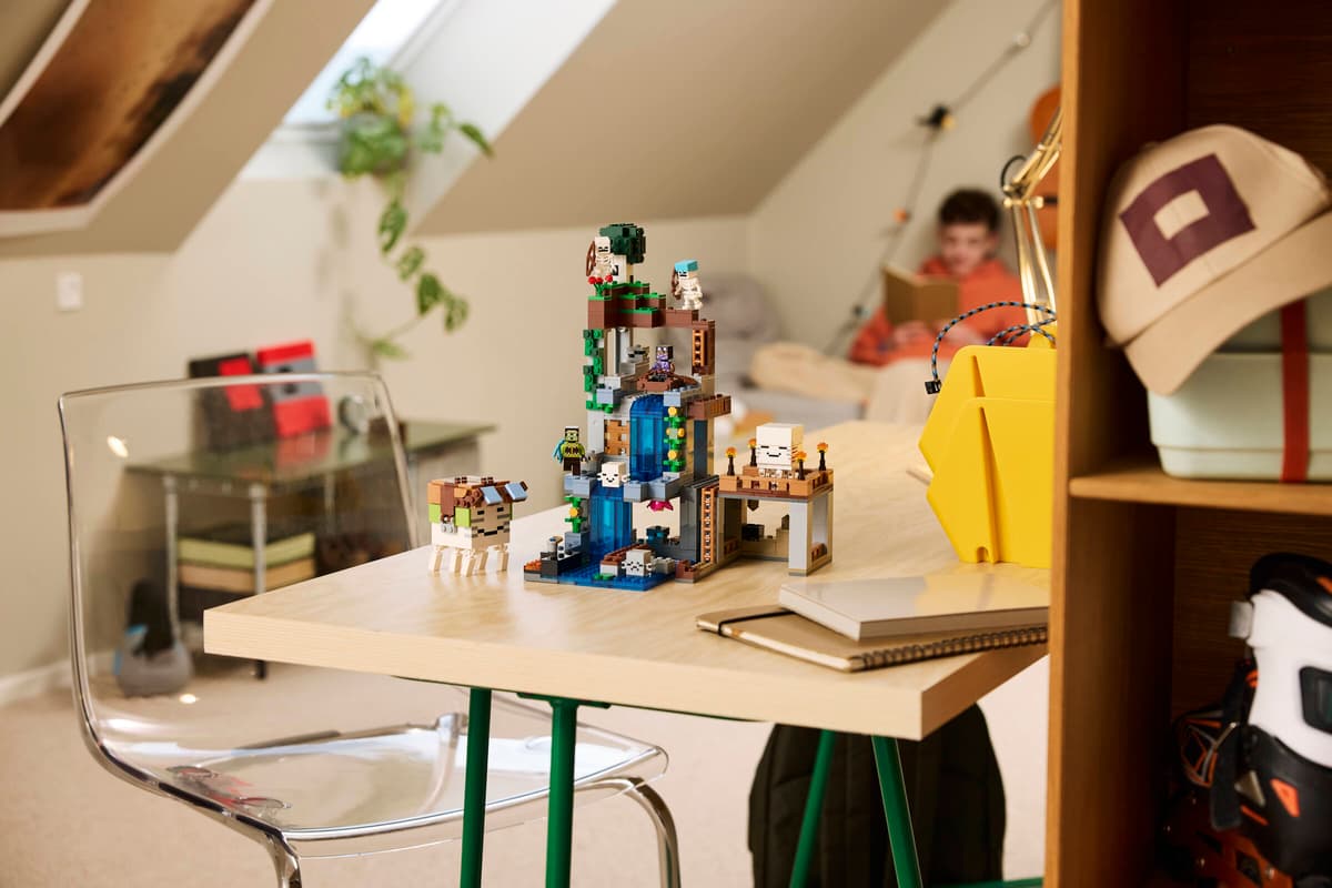Lego-Set,  Miniaturfiguren,  Wasserfall,  Turm-Stapel,  Spielzeug