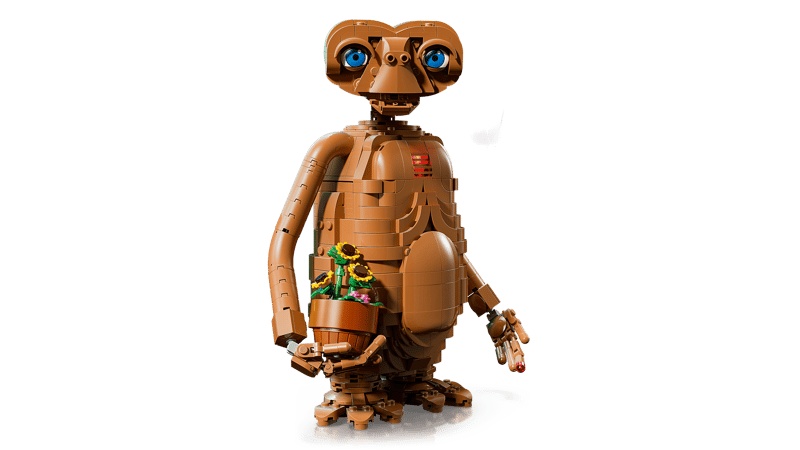 LEGO-Figur, Brauner Roboter, Brauner Droid, Pflanze im Topf, Mini-Figur