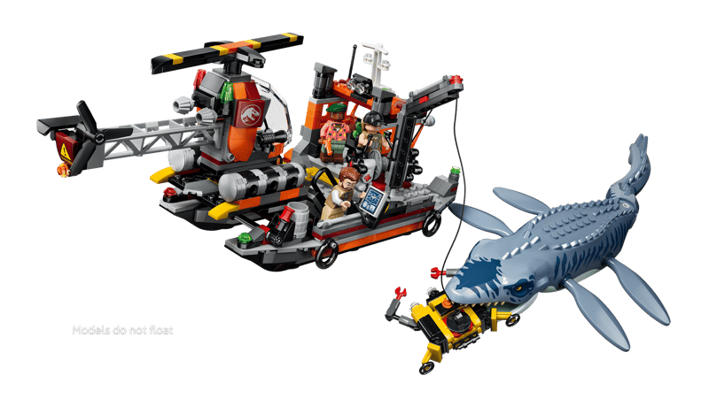 Lego, Helikopter, Bootsmotorboot, Rettungsboot, Hai-Szene