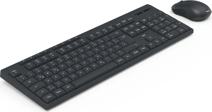 Funktastatur mit Maus WKM-200, kabellos, 8 Media-Tasten, schwarz