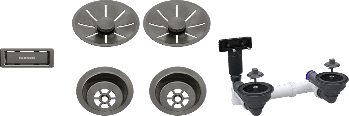 Ablg Set 2x3,5Zoll oAfb InFino satin dark steel