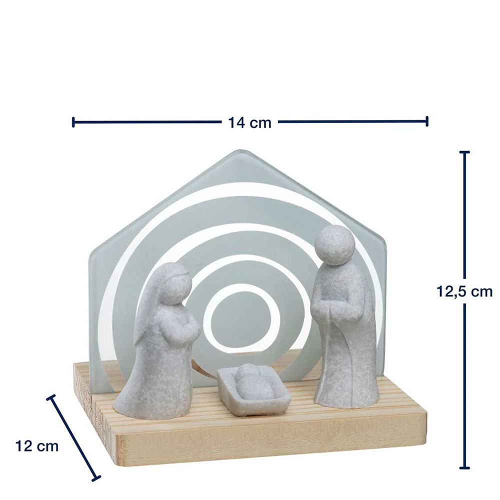 Figurenstatue, Krippenfigur, Stallfiguren, Holzbasis, Gebetsfiguren