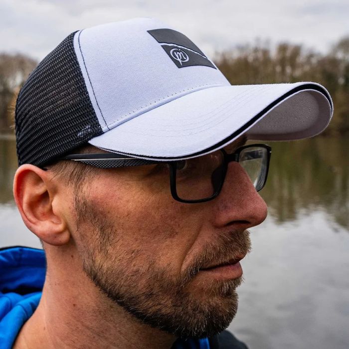 Baseballcap, Meshback, WeißerKappen, SchwarzeKante, CasualHut