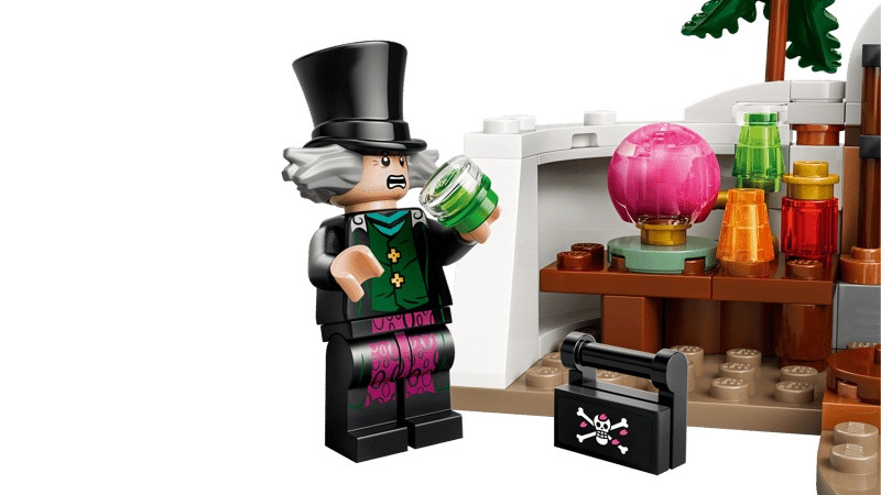 Piratenfigur, Top-Hut, Lego-Figur, Grüne Flasche, Schatzkiste