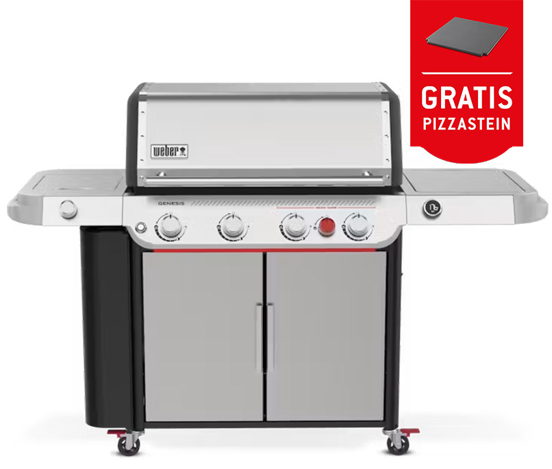 Grill, Gas Grill, Außengrill, Edelstahl, Rollwagen