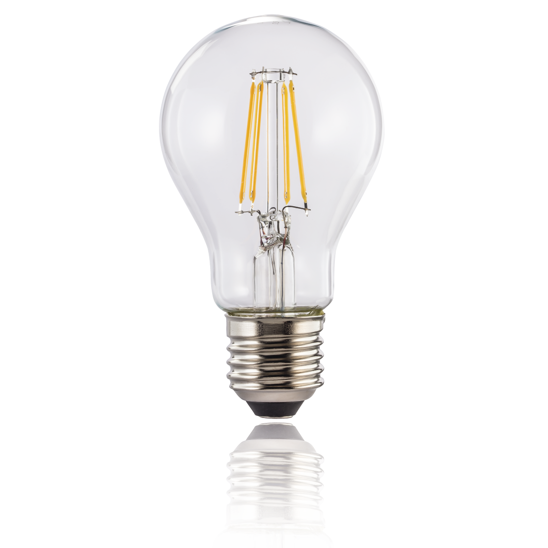 LED-Filament, E27, 806lm ersetzt 60W, Glühlampe, Warmweiß, klar (112927) Licht, Glühbirne