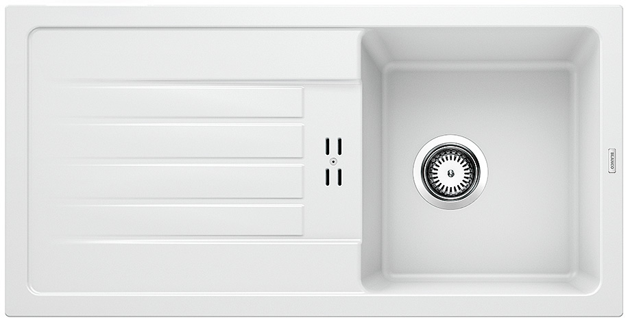 FAVUM 45 S SILGRANIT ohne Ablauffernbedienung reversibel weiß