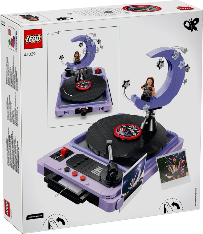 Lego, Play music, Turntable, Purple, Minifigure