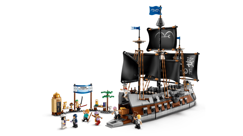 Pirate ship, Sehende Segelboot, Lego-Set, Minifiguren, Schwarze Segel