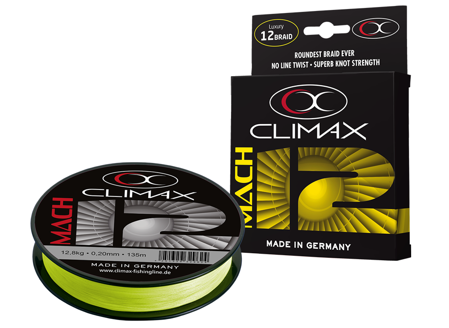 Mach 12 Spiral Braid fluogelb 135m 0,20mm  Flasche