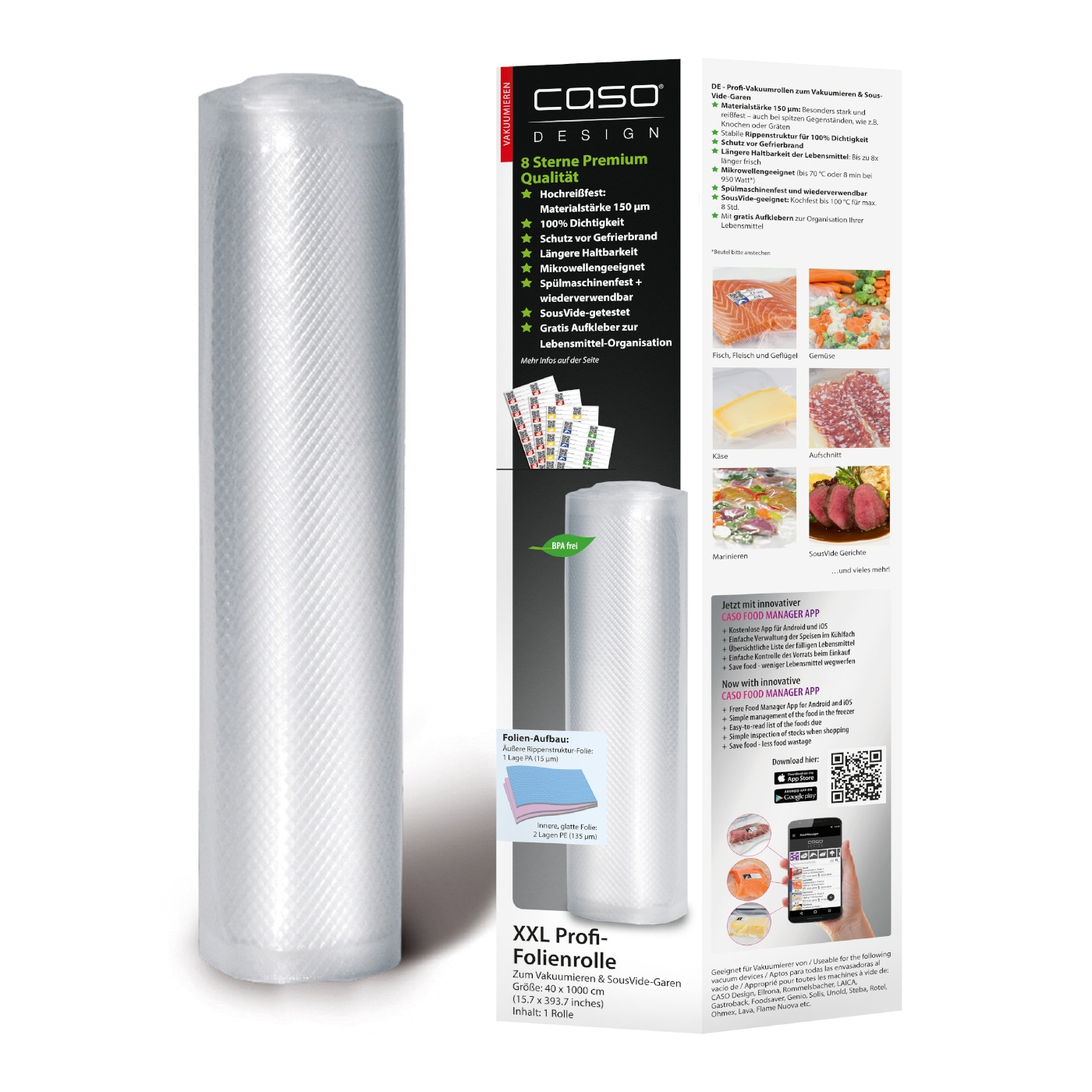 XXL Profi Folienrollen 40x1000cm 1St. XXL Profi Folienrollen 40x1000cm 1St.