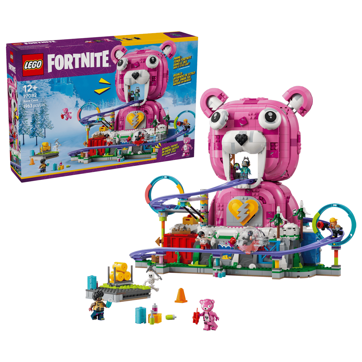 Lego, Fortnite, Baukasten, Pinkes Bären-Set, Kreativset