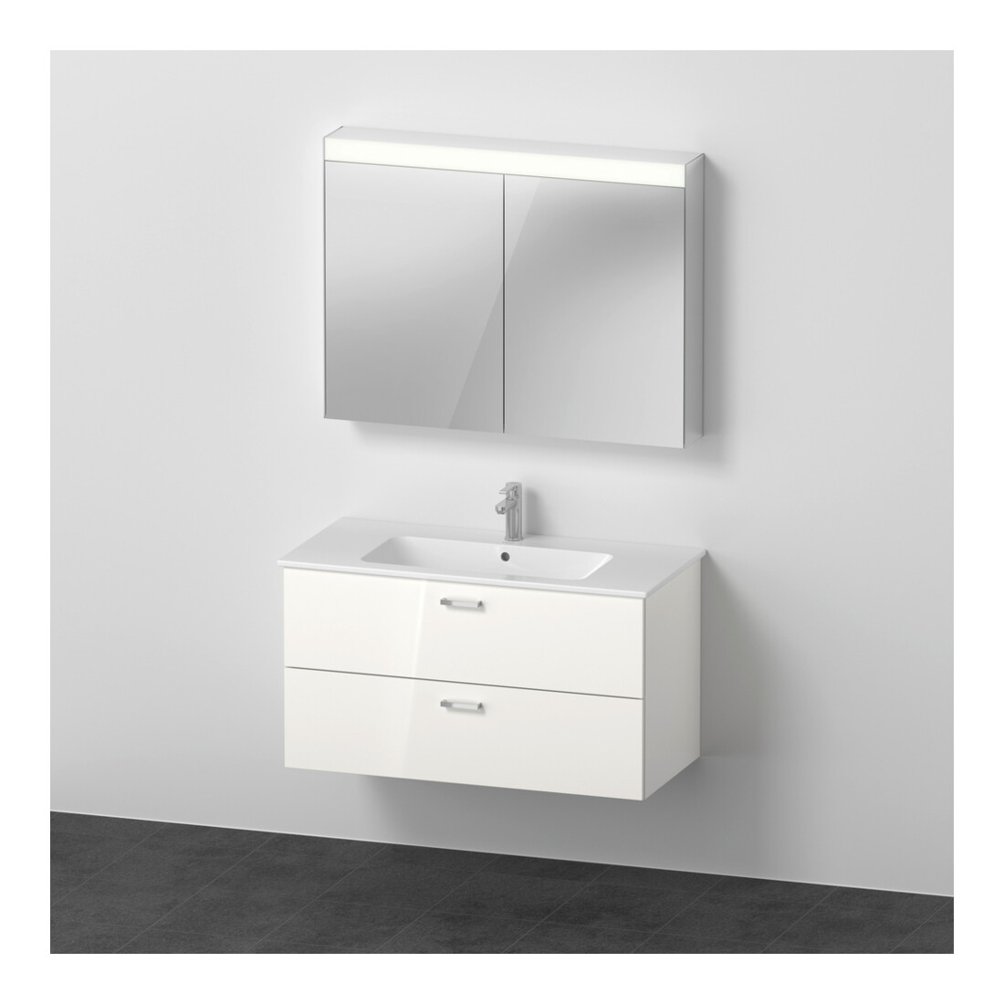 Waschbeckenunterschrank, Waschtischunterschrank, Spiegelschrank, Waschbecken, Spiegelkombination