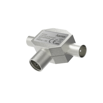 Antennen-Verteiler, Koax-Kupplung- 2 Koax-Stecker, Metall (205236) Antennen-Verteiler, Koax-Kupplung- 2 Koax-Stecker, Metall (205236)