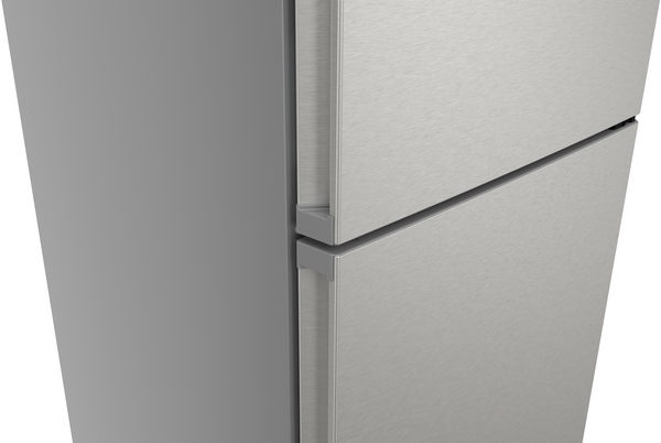 kühlschrank, seite, stahl, einfache form, oberes/fach