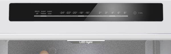 Gerätebedienfeld, LED-Anzeige, digitale Temperaturanzeige, schlankes schwarzes Panel, tastaturloses Bedienfeld