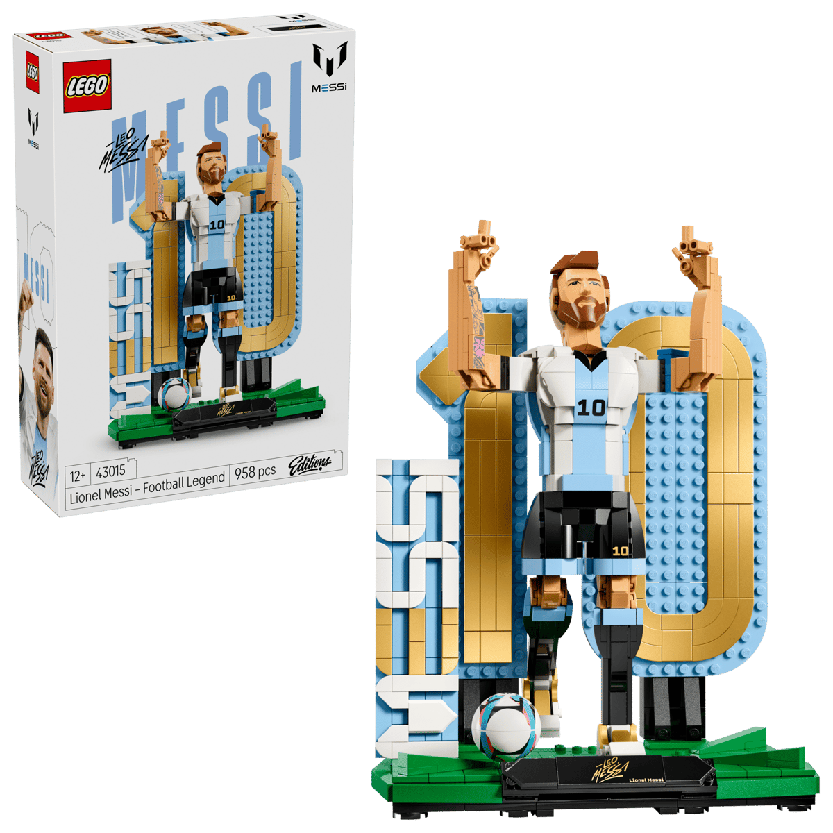 LEGO, Fußball, Messi, Statuette, Sammlerstück
