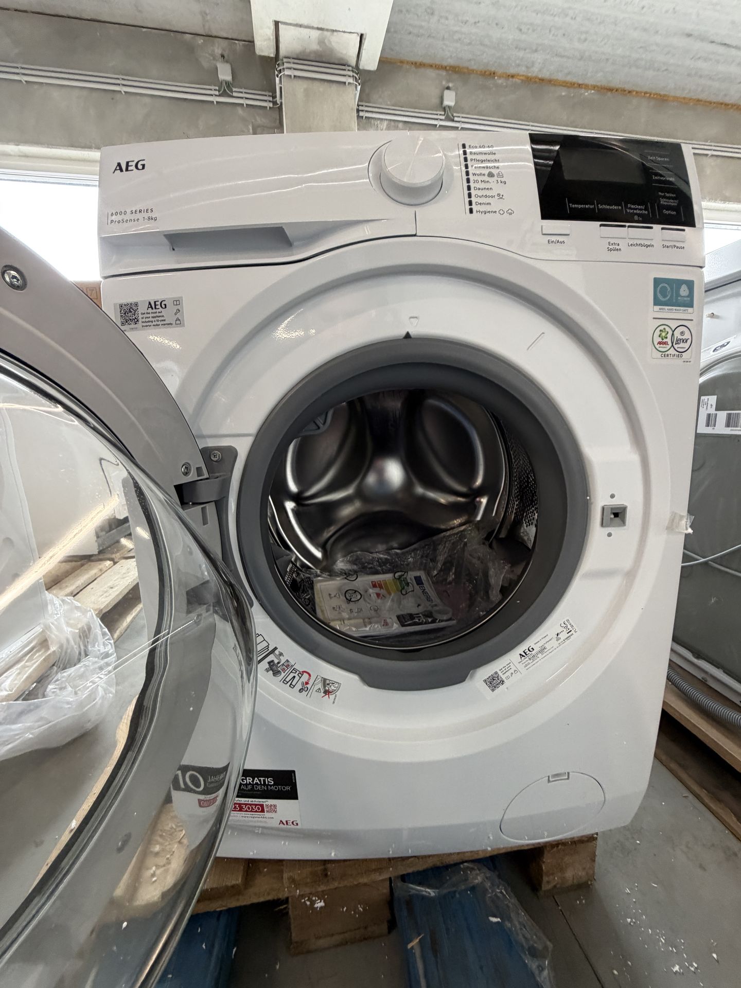 Waschmaschine, Frontlader, Weiß, Haushaltsgerät, AEG