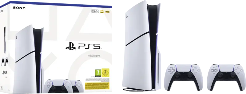 PlayStation 5 1TB SSD Laufwerk Slim + 2 DualSense Wireless Controller