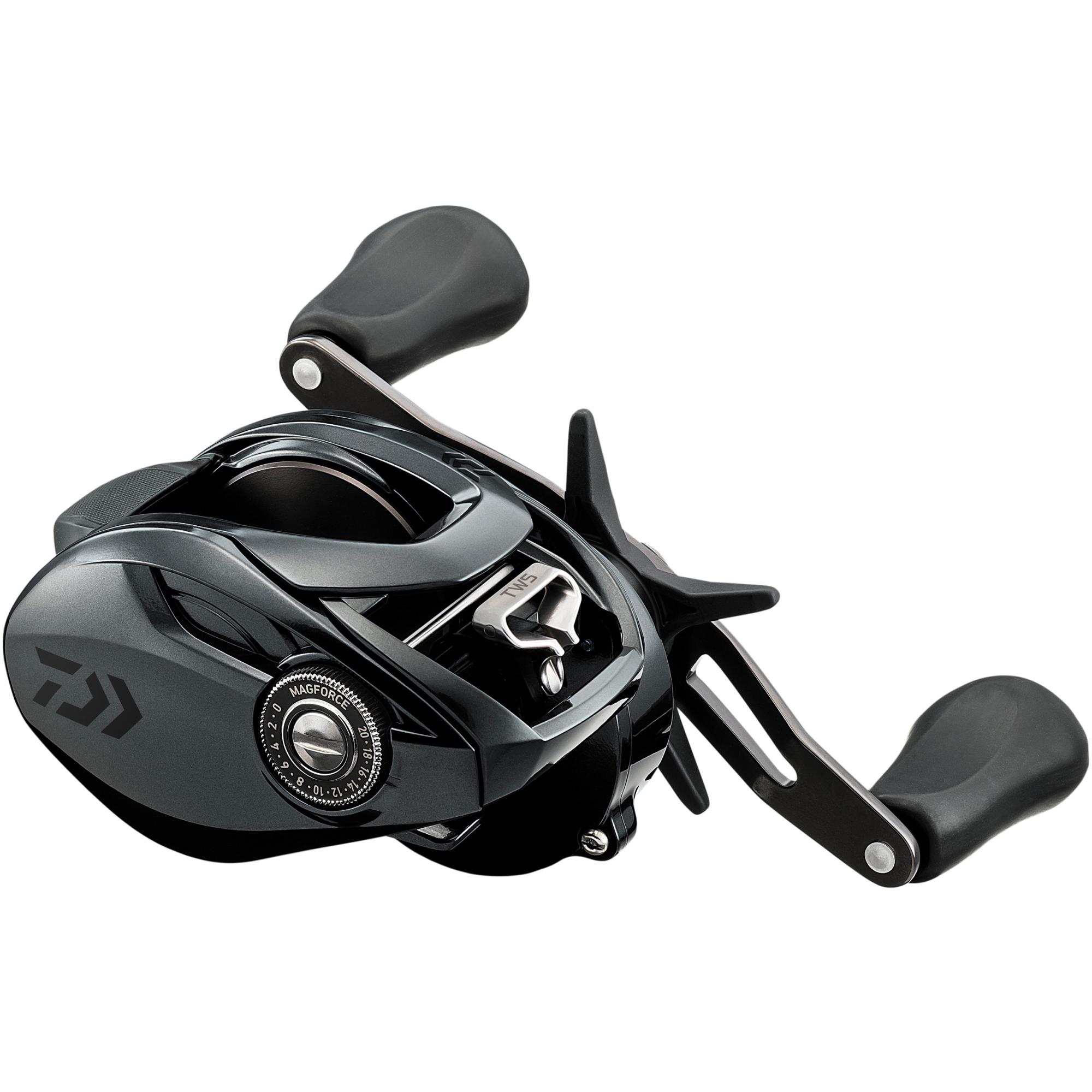 baitcasting reel, fishing reel, gear, black, adjustable handle