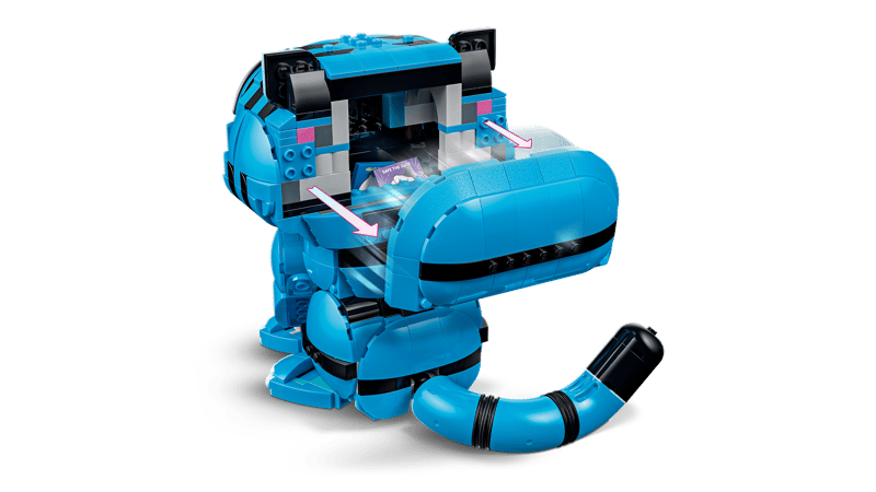 Klemmbaustein, Roboter, Blau, Lego-ähnlich, Halskabel