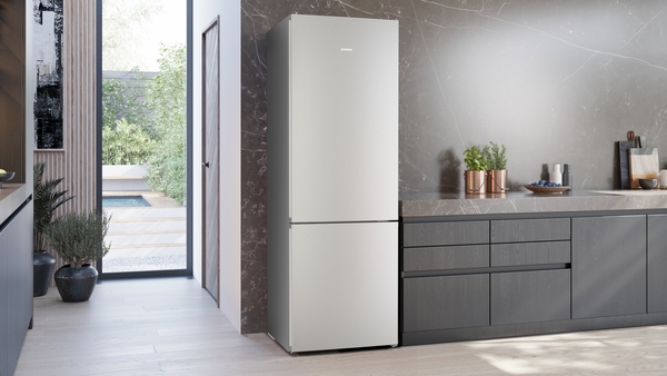 Kühlschrank, Freistehend, Standkühlschrank, Edelstahl, 2-Türig