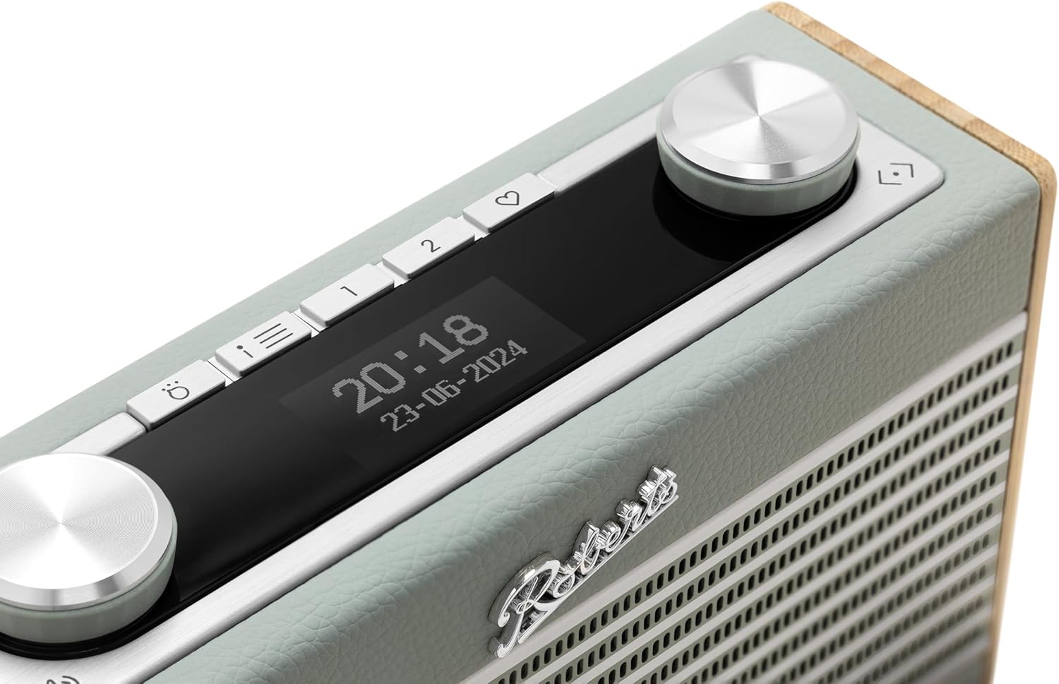 radio, digitaler display, bedienelemente, lautsprecher, vintage look
