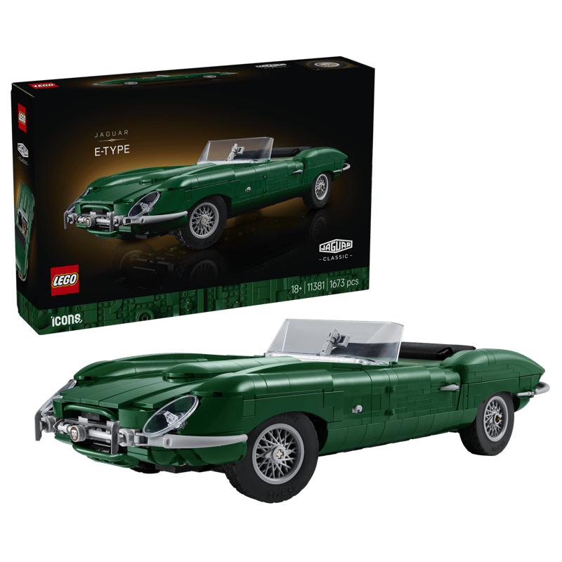 LEGO, Jaguar E-Type, Klassiker Auto, Grün, Cabrio