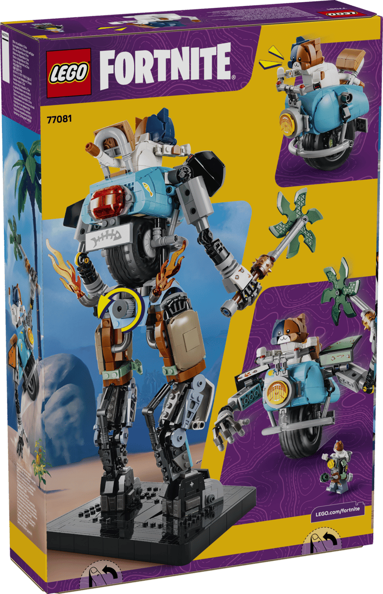 Lego, Fortnite, Figur, Robot, Motorrad