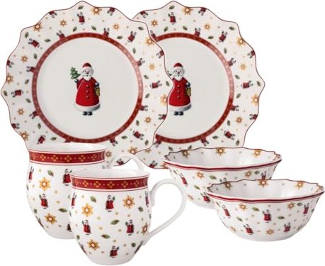 TOY´S DELIGHT Frühstücks-Set für 2 Santa, 6tlg. 360x250x140mm (1485857280)