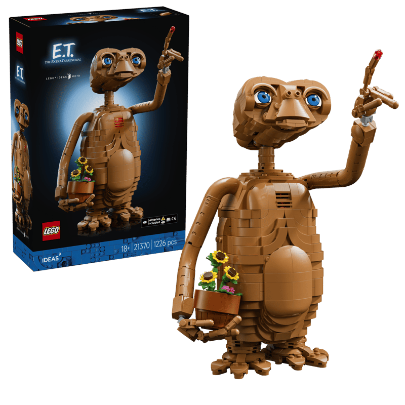 Lego, Figur, E.T., Braun, Sonnenblumenkanne